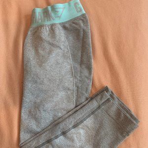 Flex Cropped Leggings - Steel Grey/Light Teal